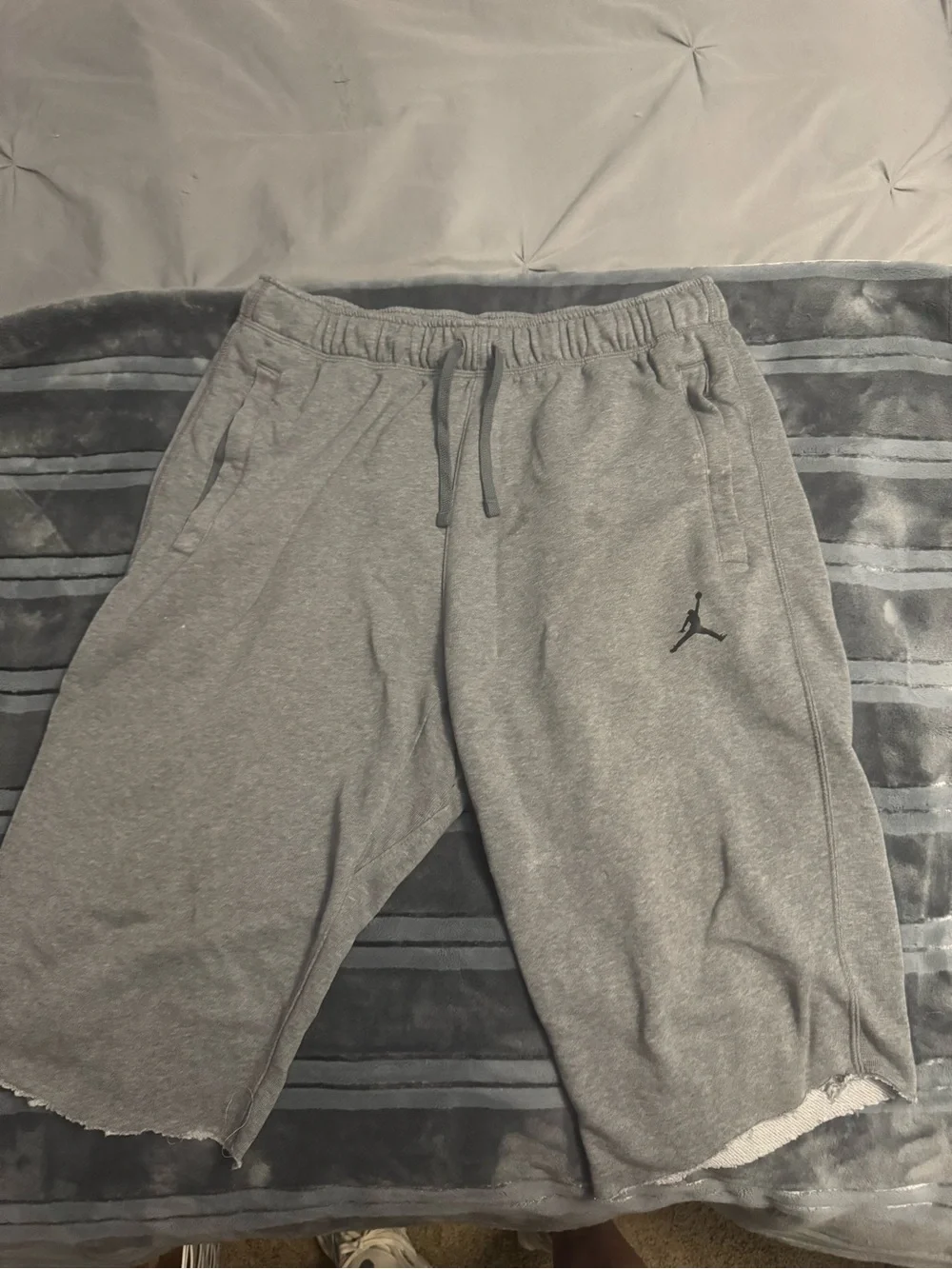 Jordan Men’s Cut Off Gray Fleece Joggers